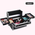 Axyaa Portable Makeup Organizer Box with Lock and 4 Trays