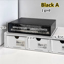Axyaa Acrylic Stackable Drawer Organizer for Office School Desktop Storage.