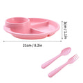 Axyaa Divided Fruit Salad Plate Set for Reusable Microwave-Safe Dining