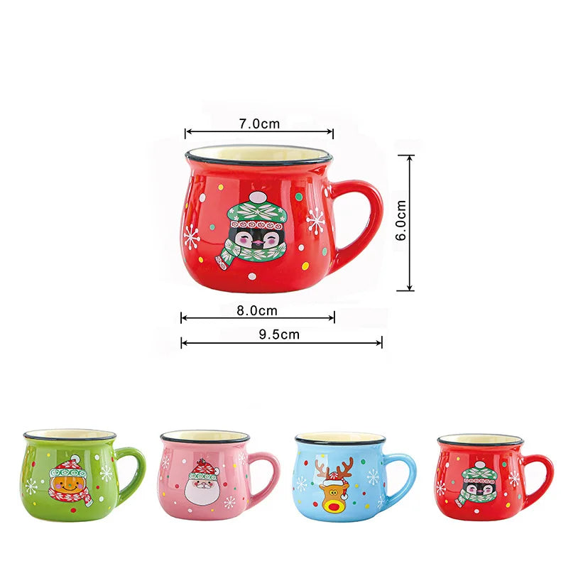 Axyaa Santa Cartoon Christmas Mousse Mug for Home & Office, Kids Xmas Gift
