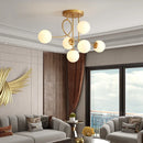 Axyaa Luxury Magic Bean Glass Chandelier Pendant Light LED for Home Decor