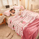 Axyaa Cartoon Strawberry Fleece Blanket: Soft Warm Winter Bed Sofa Nap Plush Shawl Blanket