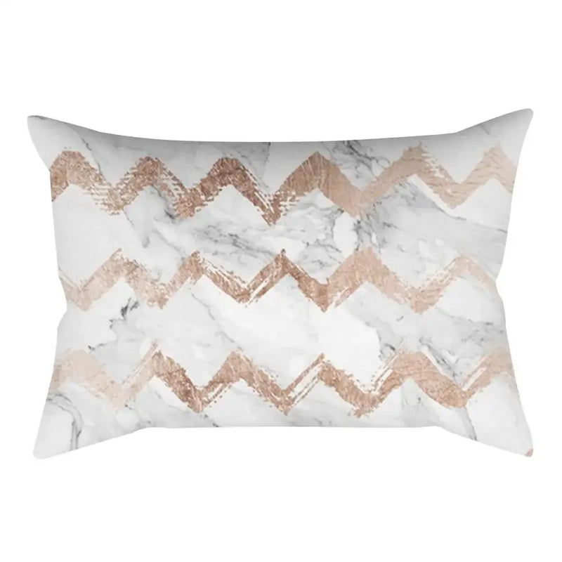 Axyaa Pink Geometric Stripes Pillow Cover for Home Decor and Living Room