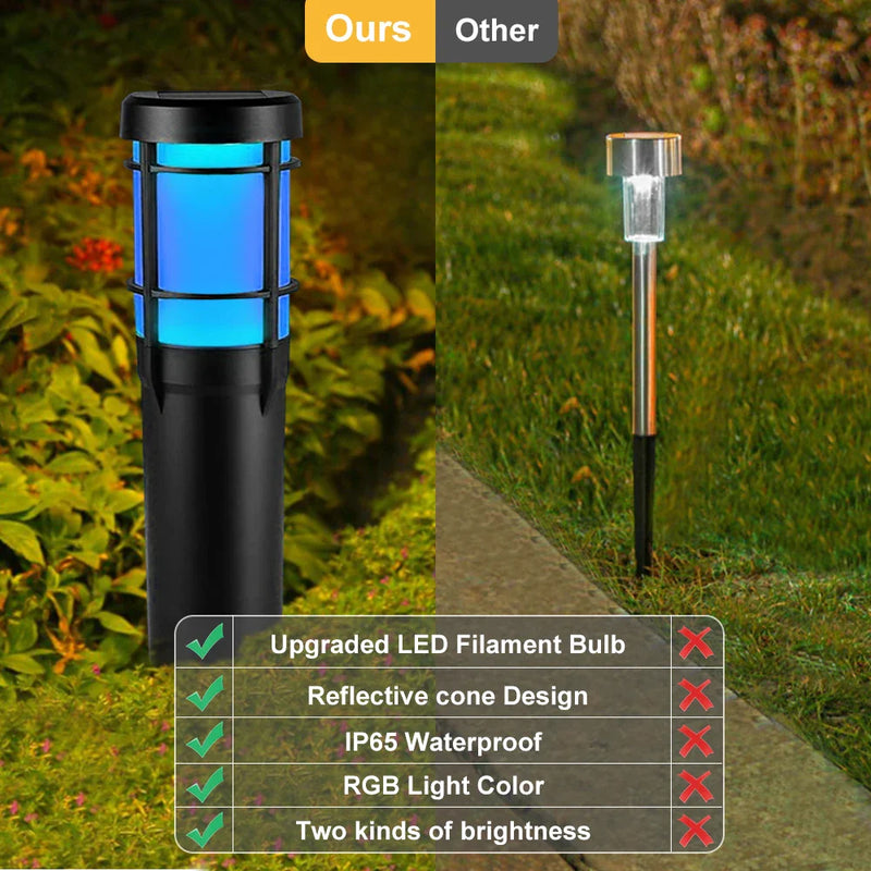 Axyaa Solar Flame RGB Pathway Lights for Outdoor Landscape Decor