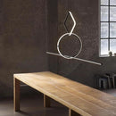 Axyaa Minimalist Line Chandeliers: Elegant LED Pendant Lighting with Magnetic Suction Connection