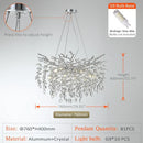 Axyaa Golden Branch Crystal Chandelier for Minimalist Living Room Home Lighting