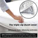 Axyaa 3-Piece Cotton Duvet Set with 3 Sided Zipper for Ultimate Convenience