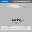 Axyaa Free Lifting Modern Ring Chandelier: LED Eye-Protecting Lamp for Home Décor