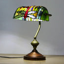 Axyaa Tiffany Glass Table Lamp - LED Modern Creative Color Desk Light