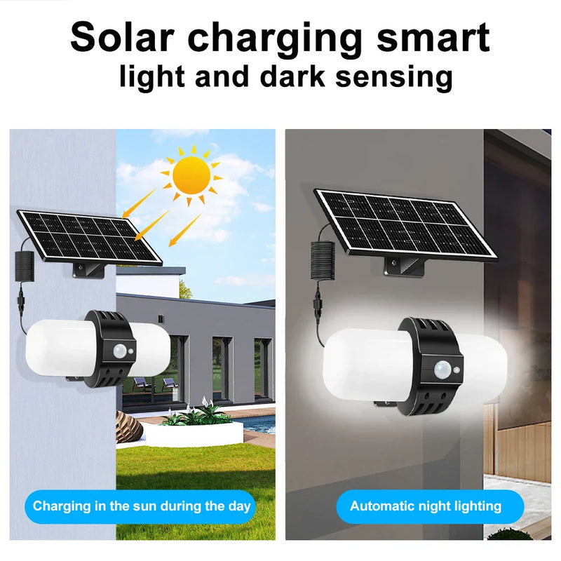 Axyaa 1000LM Solar Security Motion Sensor Flood Lights for Outdoor Garden