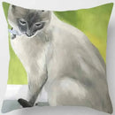 Siamese Cat Print Pillowcase for Home Sofa Decor by Axyaa