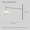 Axyaa Black Swim Arm Wall Light for Living Room & Bedroom