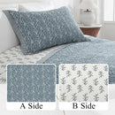 King Size Cotton Quilt Bedding Set, Botanical Pattern, Lightweight Quilted Bedspread - Axyaa