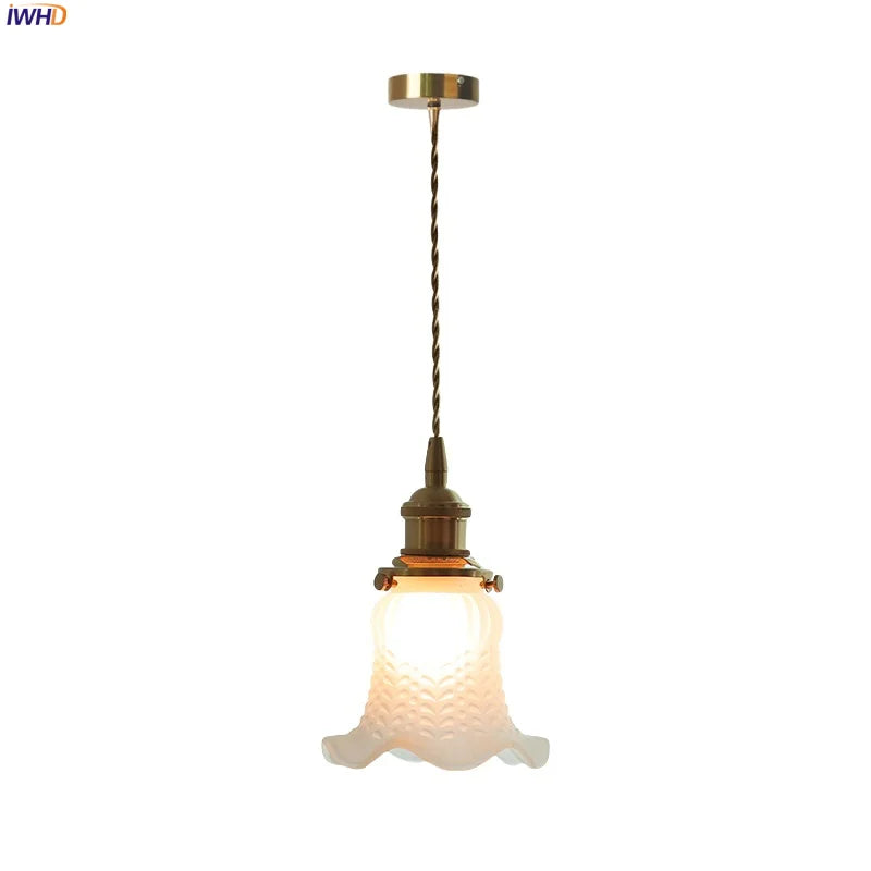 Axyaa Clear Glass LED Pendant Lamp with Copper Socket for Home Décor