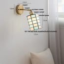 Axyaa White Glass LED Wall Light with Pull Chain Switch & Copper Base