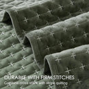 Axyaa Velvet Quilt Bedding Set King Size Luxurious Lightweight Comforter Coverlet