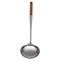 Axyaa Large Stainless Steel Kitchen Cooking Tools with Wooden Handle