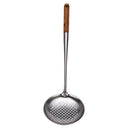 Axyaa Large Stainless Steel Kitchen Cooking Tools with Wooden Handle