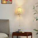 Axyaa Flower Cloth Wall Lamp for Bedroom Girls, Home Decor LED Stair Light Art