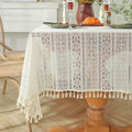 Modern Beige Lace Tablecloth by Axyaa for Stylish Living Room Décor