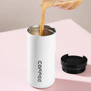 Axyaa Insulated Stainless Steel Coffee Mug with Lid for Travel and Cafe - 400ml