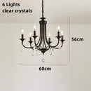 Axyaa Classic Black Crystal Chandelier for Living Room and Dining Area