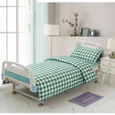 Axyaa Thick Cotton-Polyester Grid 3pc Bedding Set for 0.9-1.2m Bed