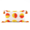 Axyaa Bohemian Chenille Throw Pillowcase with Tufted Tassels