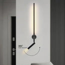 Axyaa Modern LED Wall Lamp for Bedroom Stairs Hallways Living Room Black Lights