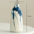 Axyaa Irregular Ink Graffiti Ceramic Vase for Home Decoration and Flower Arrangement