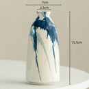 Axyaa Irregular Ink Graffiti Ceramic Vase for Home Decoration and Flower Arrangement