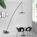 Axyaa Luxe Black Fishing Design LED Floor Lamp - Bedroom Study Lighting
