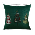 Axyaa Christmas Tree Snowflake Embroidery Pillow Cover 45x45cm 30x50cm Red Green Square