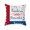 Axyaa LOVE USA Patriotic Letters Decorative Cushion Cover - Cartoon Style Home Decor Pillowcase