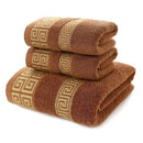 Axyaa Green Cotton Towels Sets - Hand, Face & Bath Towel - Gift for Christmas
