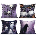 Axyaa Halloween Skull & Ghost Pillow Covers for Sofa Bedroom Car