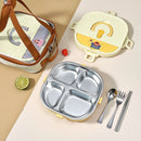 Axyaa Stainless Steel Bento Lunch Box Set - Microwave Safe, Sealed Compartments