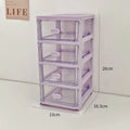 Axyaa Clear Plastic Desktop Organizer with Drawers for Office, School, and Makeup Storage
