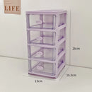 Axyaa Clear Plastic Desktop Organizer with Drawers for Office, School, and Makeup Storage