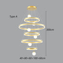 Axyaa Modern Stair Chandelier Pendant Ceiling Lamp LED Chandeliers Living Room Lighting