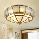 Axyaa Nordic Copper Ceiling Light Glass Lampshade Retro Loft Fixture