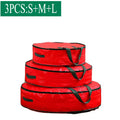 Axyaa Christmas Wreath Storage Bag: Round Waterproof Dustproof with Handles for Holiday Decorations