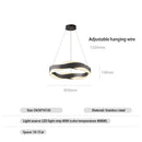 Axyaa Nordic LED Pendant Light Chandelier for Bedside Living Room Dining Bar