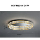 Axyaa Gold Steel Crystal LED Dimmable Ceiling Light for Luxe Living Spaces