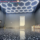 Axyaa 8.6x4.3M Hexagon Aluminum LED Light Bar – Custom 5X12M Honeycomb Ceiling Lamp