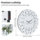 Axyaa 32" Mirrored 3D Wall Clock with Sunburst Edge, Roman Numerals - Modern Home Decor