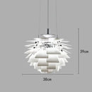 Axyaa Nordic Chiba Chandelier LED Pendant Light, Postmodern Aluminum Design