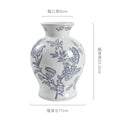 Blue & White Belly Vase by Axyaa - Retro Chinese Porcelain Ornaments for Home Decor