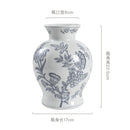 Blue & White Belly Vase by Axyaa - Retro Chinese Porcelain Ornaments for Home Decor