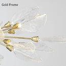 Axyaa Gold Leaf Pendant Chandelier Light for Kitchen Island & Dining Room